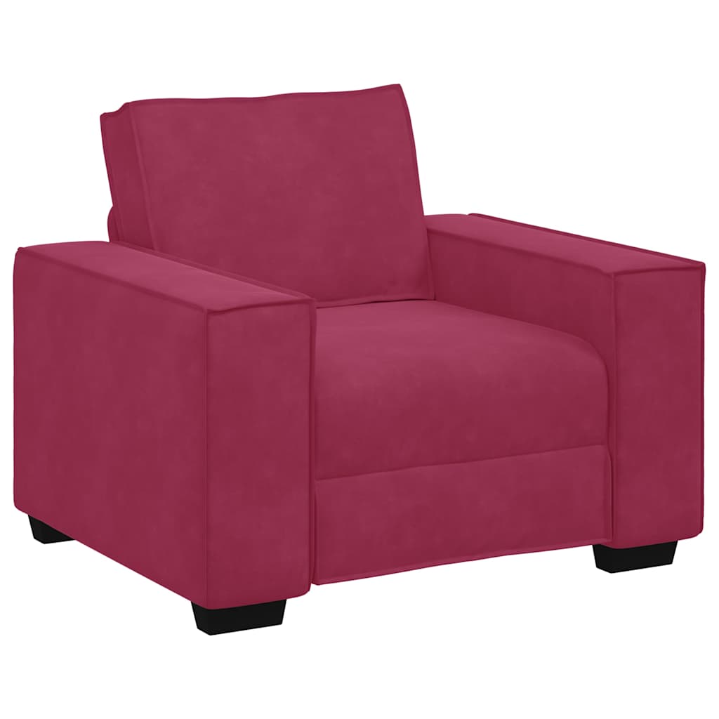 Divano Sedia Rosso Vino 60 cm Velluto - homemem39