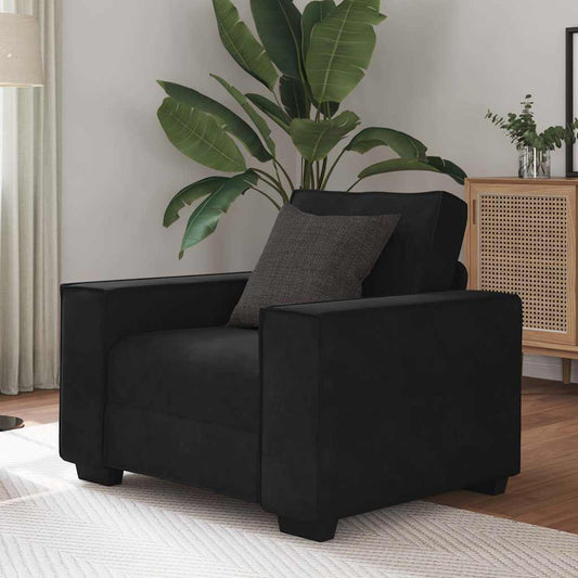 Divano Sedia Nero 60 cm Velluto - homemem39