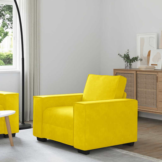 Divano Sedia Giallo 60 cm Velluto - homemem39