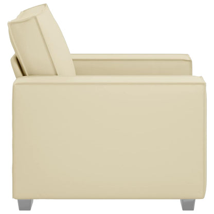 Poltrona Sofa 59 cm con cuscino Crema Pelle sintetica - homemem39