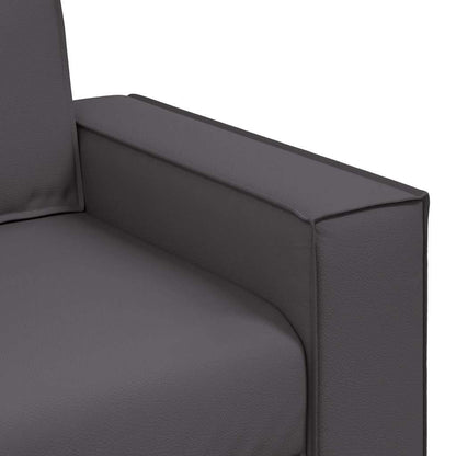 Poltrona Sofa 59 cm con cuscino Grigio Pelle sintetica