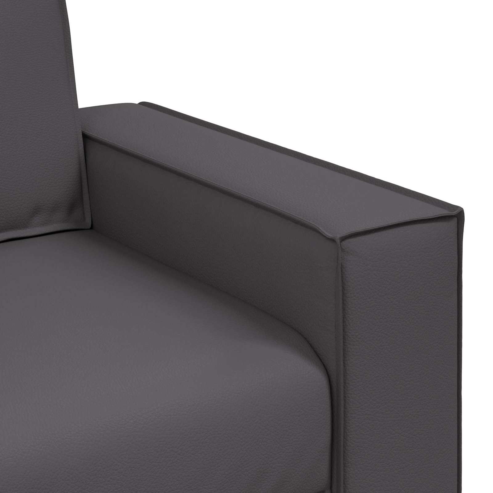 Poltrona Sofa Grigio 100 cm Pelle Sintetica | homemem39