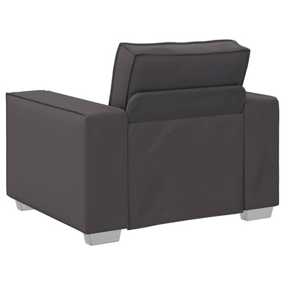 Poltrona Sofa 59 cm con cuscino Grigio Pelle sintetica