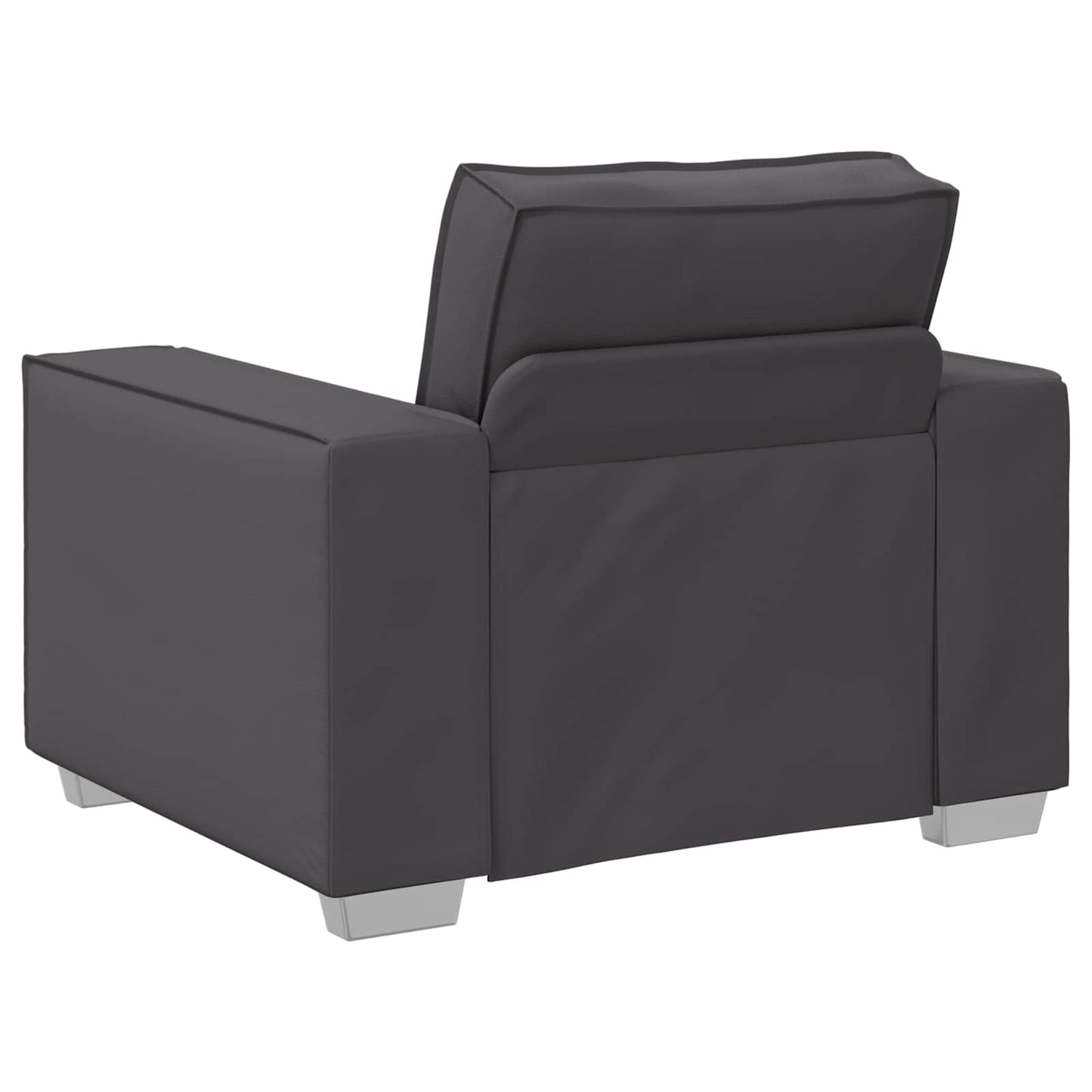 Poltrona Sofa Grigio 100 cm Pelle Sintetica | homemem39