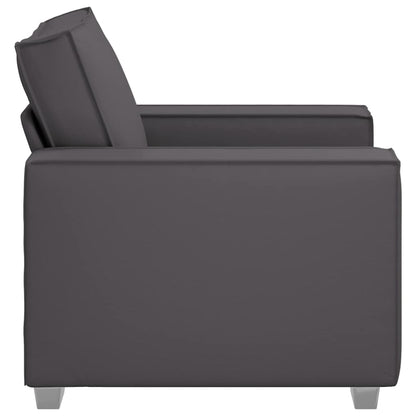 Poltrona Sofa 59 cm con cuscino Grigio Pelle sintetica