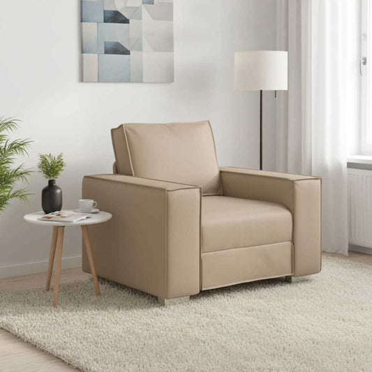 Poltrona Sofa Cappuccino 100 cm Pelle Sintetica | homemem39