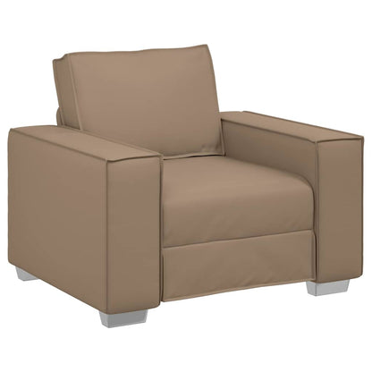 Poltrona Sofa 59 cm con cuscino Cappuccino Pelle Artificiale