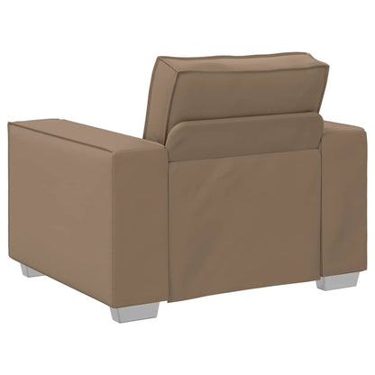 Poltrona Sofa 59 cm con cuscino Cappuccino Pelle Artificiale