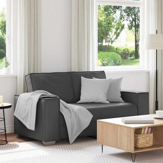 Divano Loveseat 160 cm con cuscino Grigio Pelle sintetica