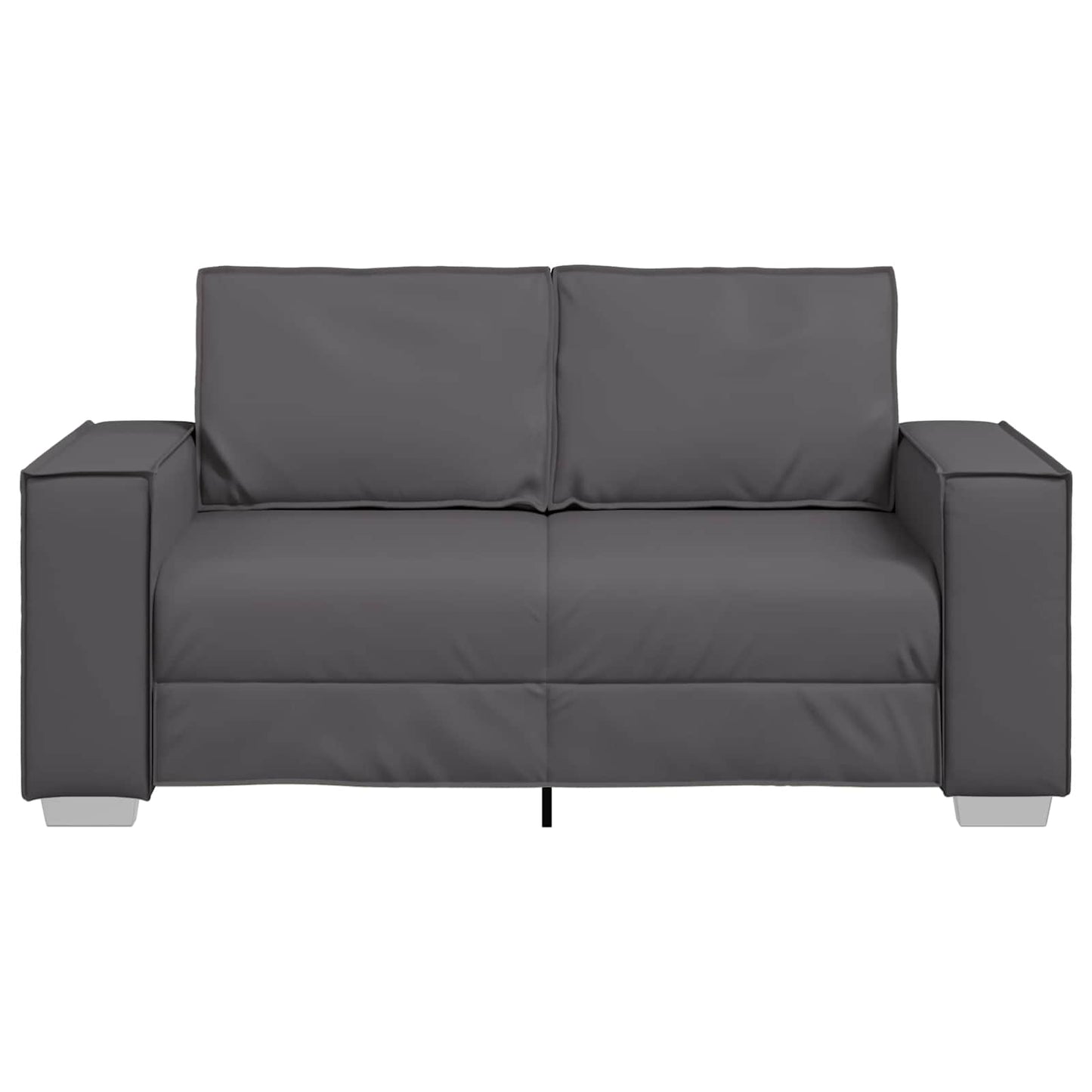 Divano a due posti Grigio 160 cm Pelle Sintetica | homemem39