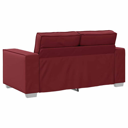 Loveseat 160 cm con cuscino Rosso vino Pelle sintetica