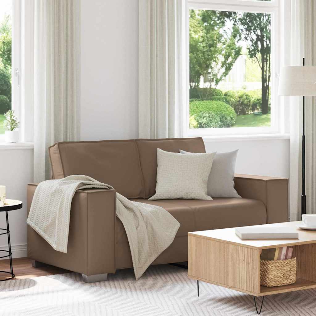 Divano a due posti Cappuccino 160 cm Pelle Sintetica | homemem39