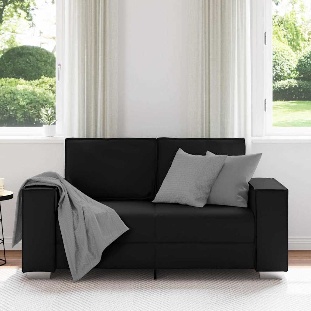 Poltrona divano Nero 160 x 78 x 84 cm Pelle Artificiale - homemem39