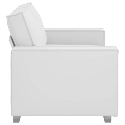 Poltrona divano Bianco 160 x 78 x 84 cm Pelle Artificiale