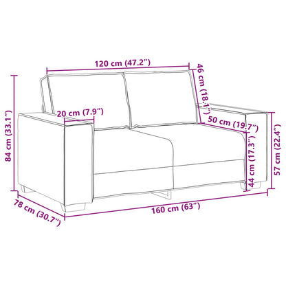 Divano a due posti Bianco 160 cm Pelle Sintetica | homemem39