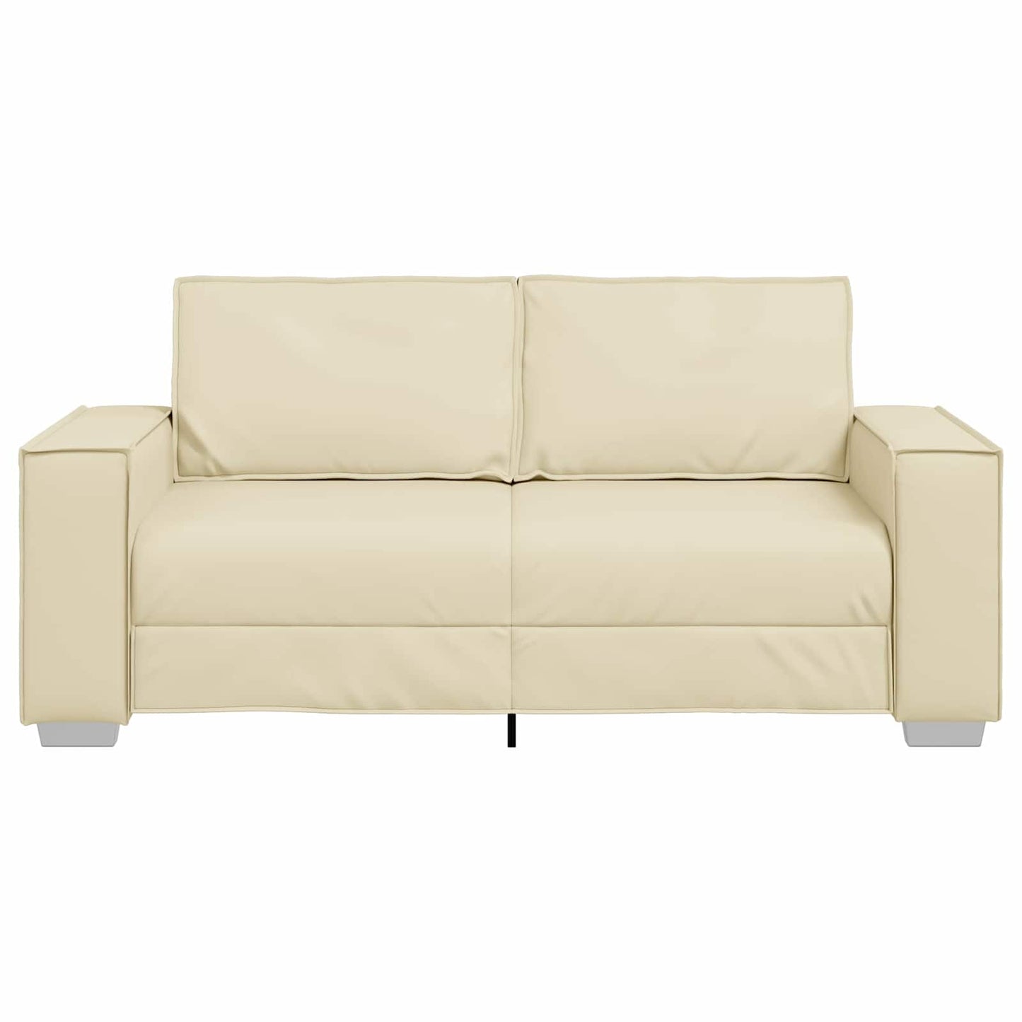 Divano a due posti Crema 180 cm Pelle Sintetica | homemem39