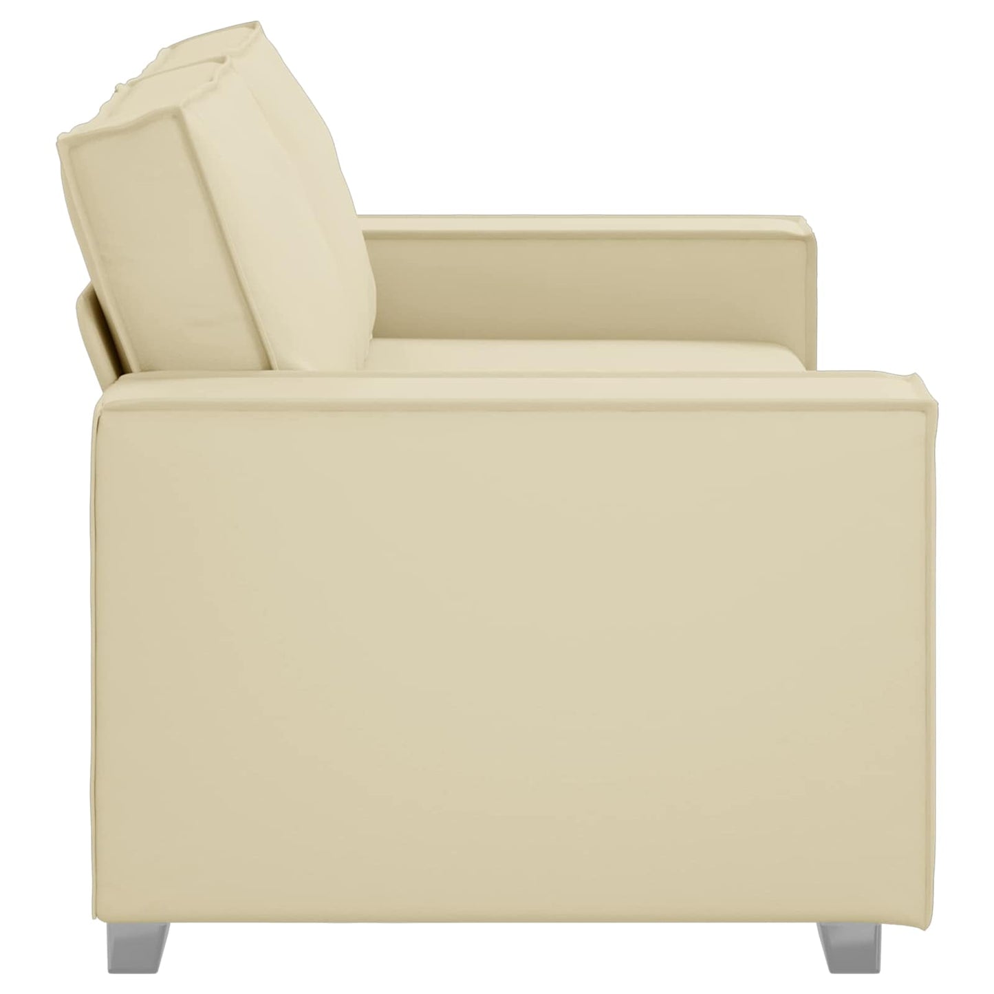 Divano a due posti Crema 180 cm Pelle Sintetica | homemem39