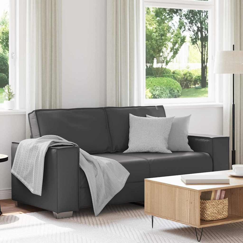 Poltrona divano Grigio 180 x 78 x 84 cm Pelle Artificiale