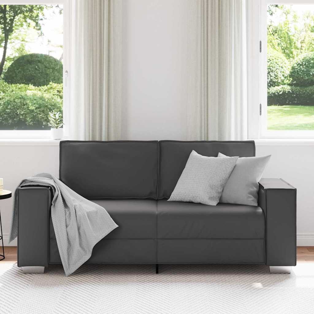 Poltrona divano Grigio 180 x 78 x 84 cm Pelle Artificiale