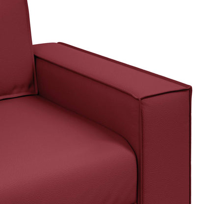 Divano Loveseat 180 cm con cuscino Rosso Vino Pelle Artificiale