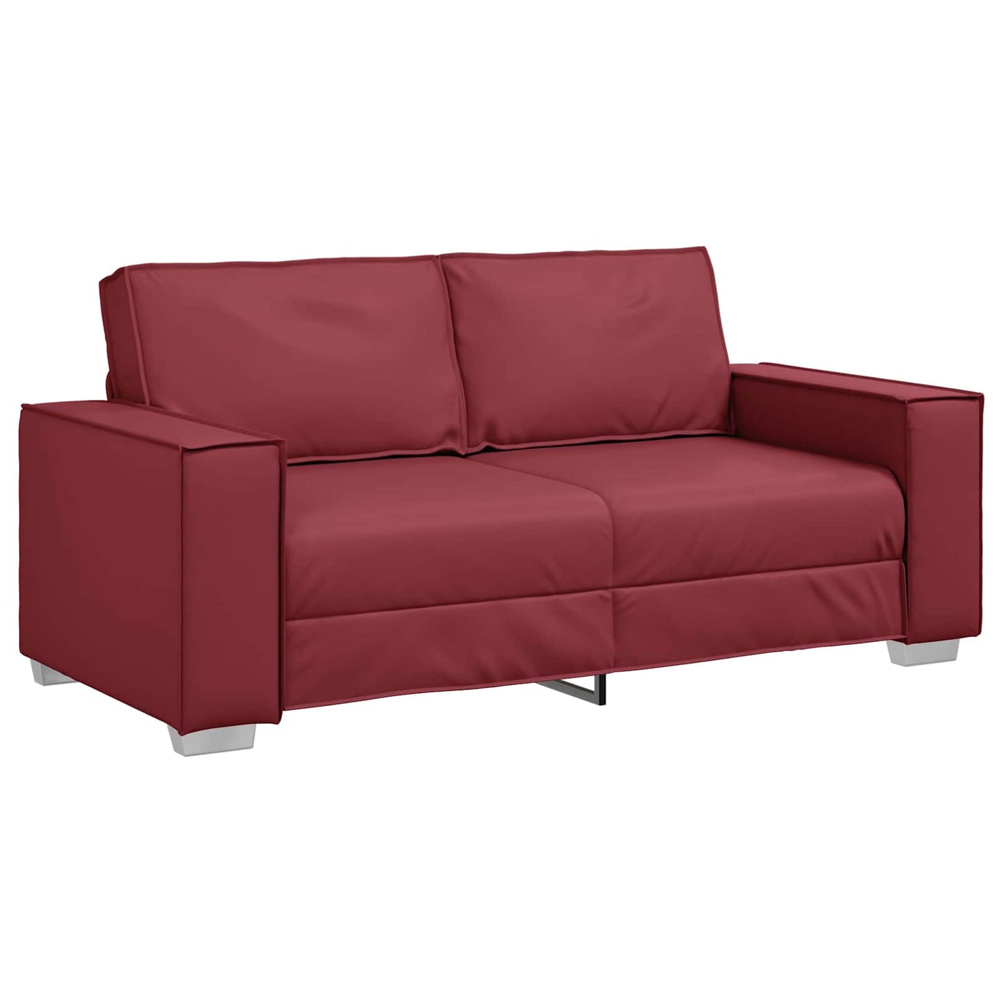 Divano a due posti Rosso Vino 180 cm Pelle Sintetica | homemem39