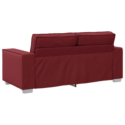 Divano a due posti Rosso Vino 180 cm Pelle Sintetica | homemem39