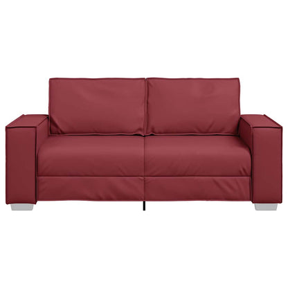 Divano Loveseat 180 cm con cuscino Rosso Vino Pelle Artificiale