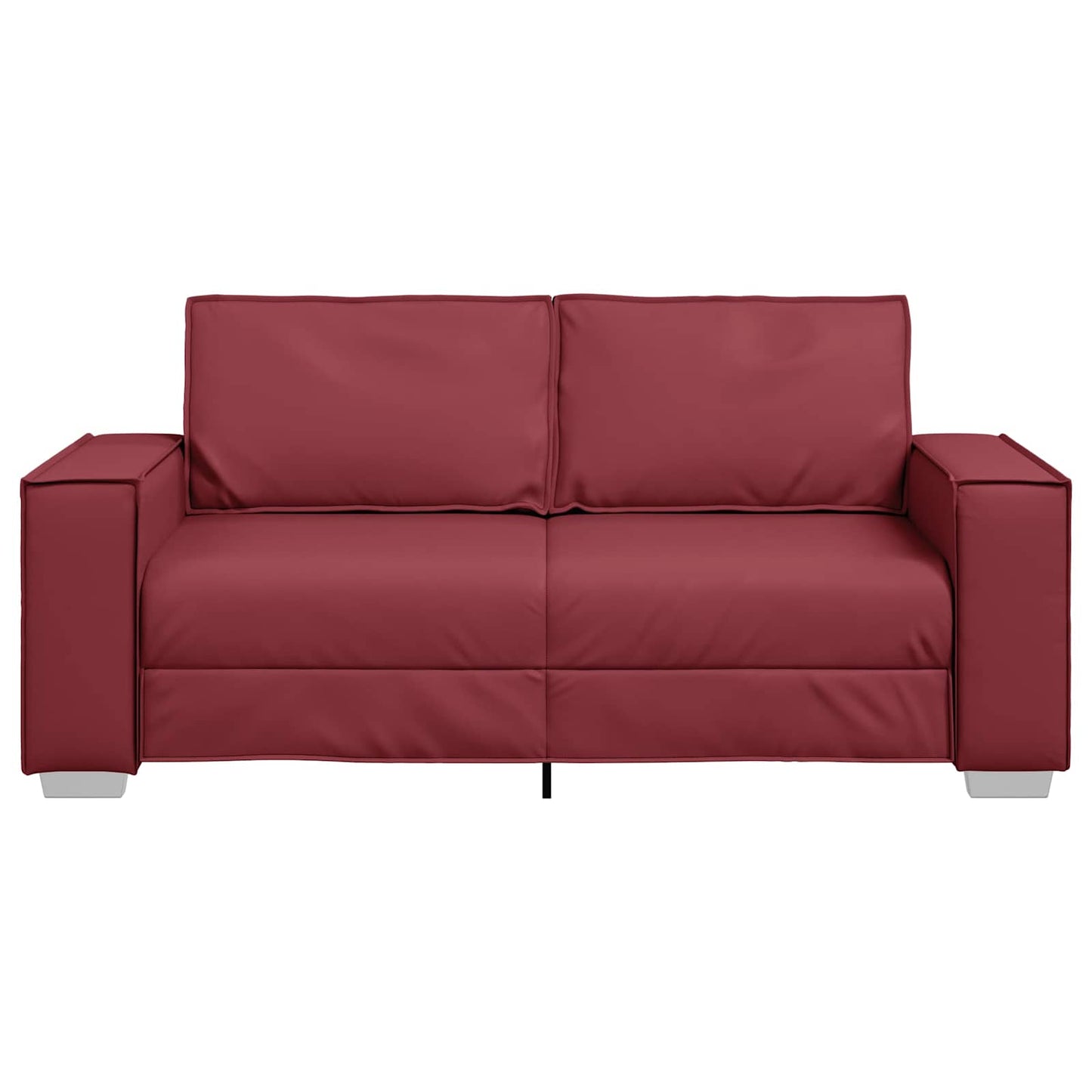 Divano a due posti Rosso Vino 180 cm Pelle Sintetica | homemem39