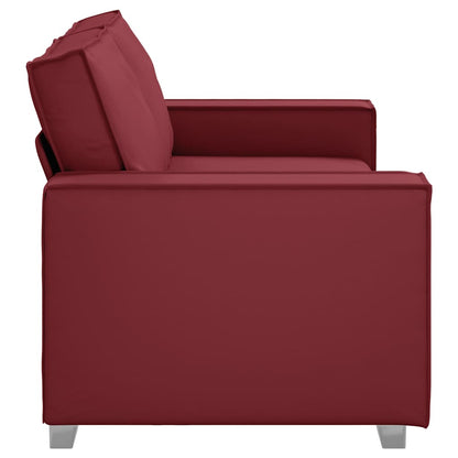 Divano Loveseat 180 cm con cuscino Rosso Vino Pelle Artificiale