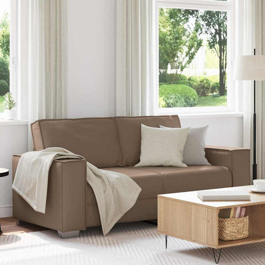 Divano Loveseat 180 cm con cuscino Cappuccino Pelle sintetica