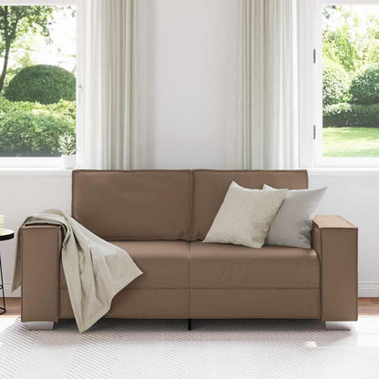 Divano Loveseat 180 cm con cuscino Cappuccino Pelle sintetica