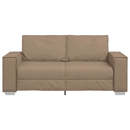 Divano Loveseat 180 cm con cuscino Cappuccino Pelle sintetica