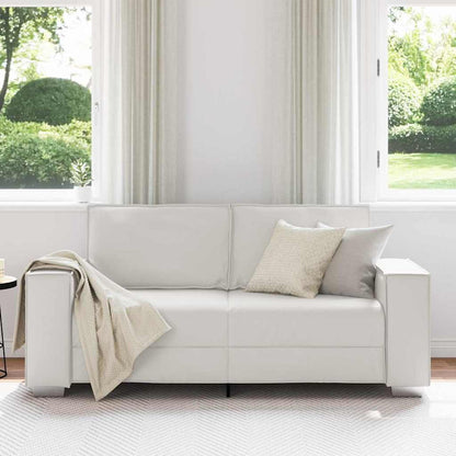 Loveloss Sofa 140 cm con cuscino Bianco Pelle sintetica - homemem39