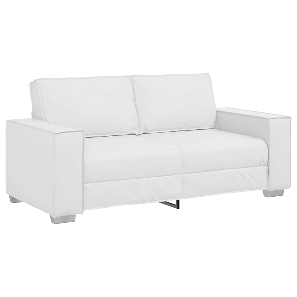 Loveloss Sofa 140 cm con cuscino Bianco Pelle sintetica - homemem39