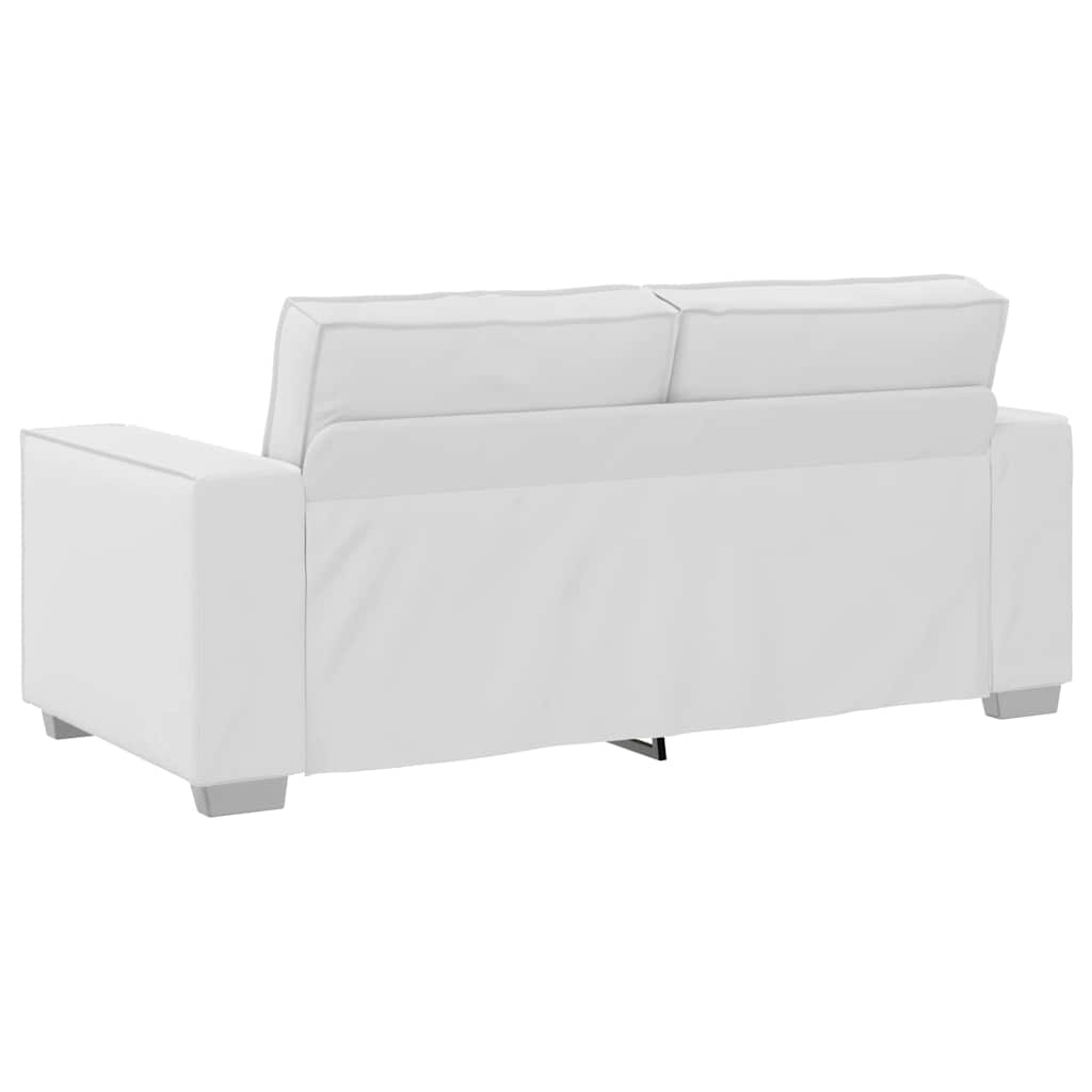 Loveloss Sofa 140 cm con cuscino Bianco Pelle sintetica - homemem39