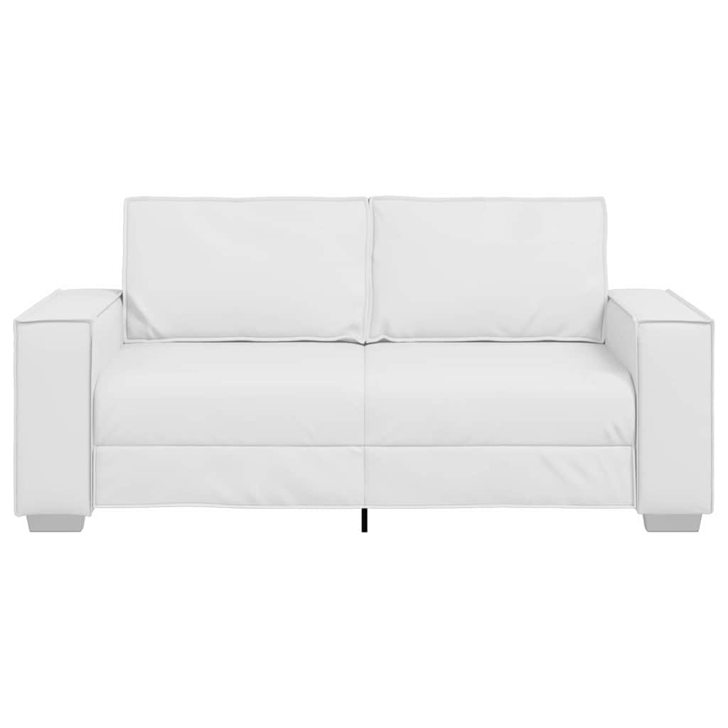 Loveloss Sofa 140 cm con cuscino Bianco Pelle sintetica - homemem39