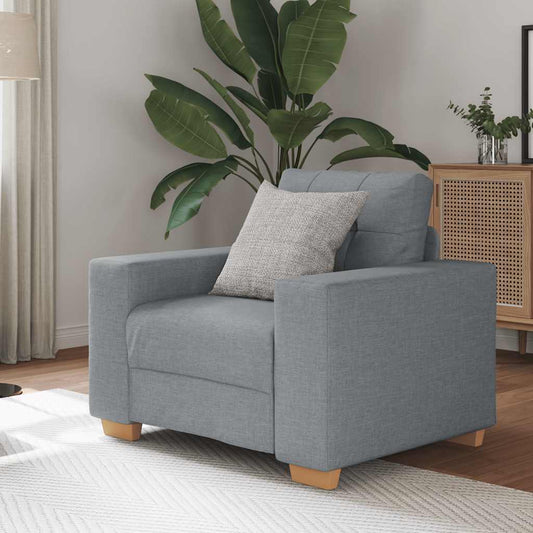 Poltrona Grigio Chiaro 60 cm in Tessuto - homemem39