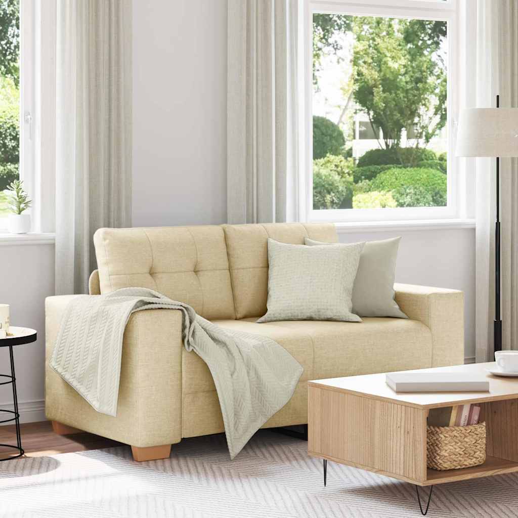 Divano Divanetto Crema 120 cm in Tessuto - homemem39