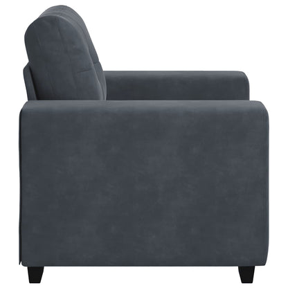Divano Sedia Grigio Scuro 60 cm Velluto - homemem39