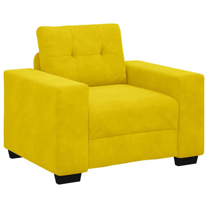 Divano Sedia Giallo 59 cm Velluto