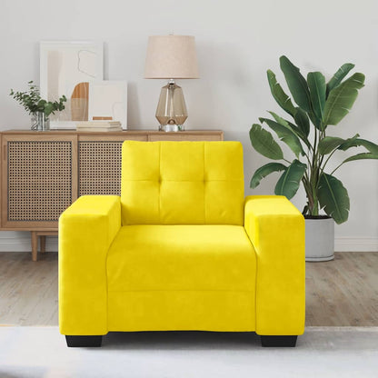 Divano Sedia Giallo 60 cm Velluto - homemem39