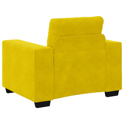 Divano Sedia Giallo 60 cm Velluto - homemem39