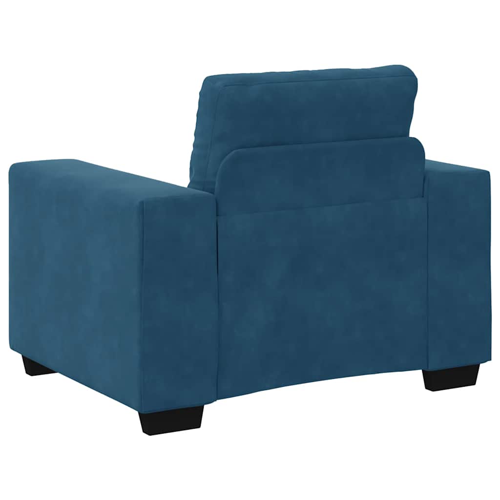 Divano Sedia Blu 60 cm Velluto - homemem39