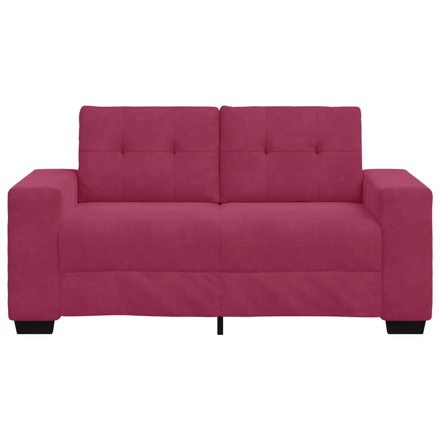 | Divano a due posti | con cuscino Rosso vino Velluto | homemem39