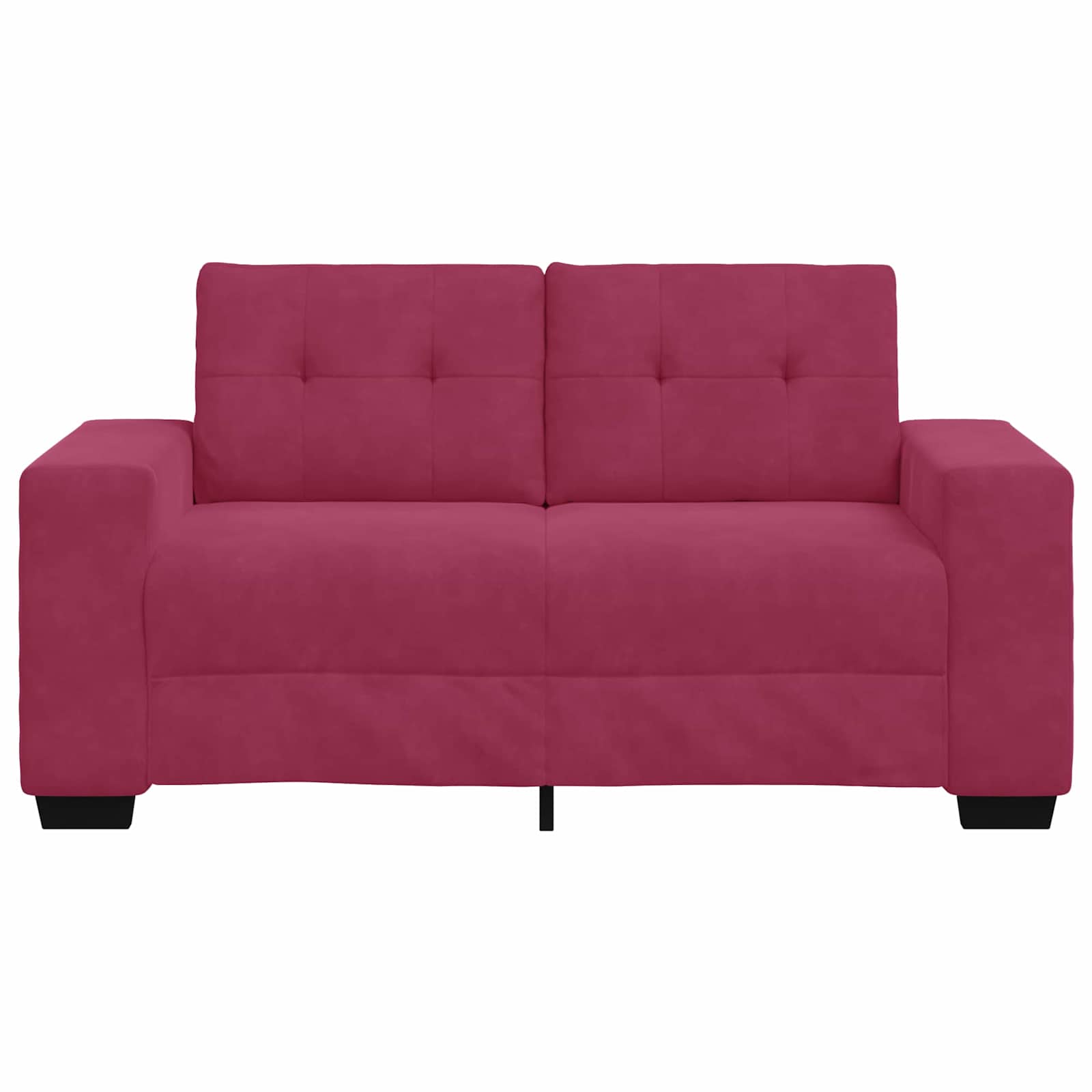 | Divano a due posti | con cuscino Rosso vino Velluto | homemem39