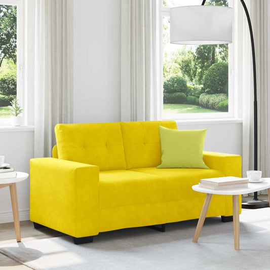 Divano Divanetto Giallo 120 cm in Velluto - homemem39