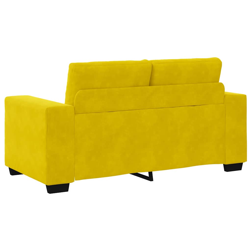 Divano Divanetto Giallo 120 cm in Velluto - homemem39