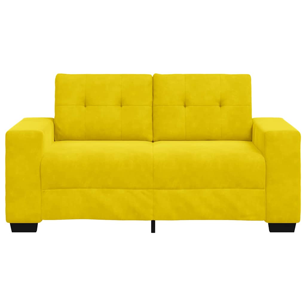 Divano Divanetto Giallo 120 cm in Velluto - homemem39