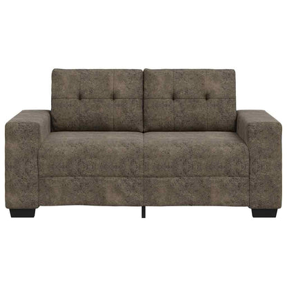 Divano a due posti con cuscino Grigio scuro Pelle sintetica