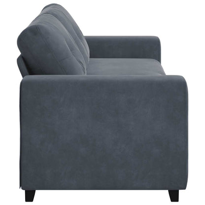 Divano a 3 posti Grigio Scuro 220x78x80 cm in Velluto | homemem39